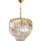 Curved Crystal Glass and Gilt Brass Pendants from Venini, Set of 2 15