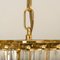 Curved Crystal Glass and Gilt Brass Pendants from Venini, Set of 2, Image 9