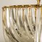 Curved Crystal Glass and Gilt Brass Pendants from Venini, Set of 2 6