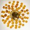 Venini Kronleuchter mit orangefarbenen Muranoglasblumen 2