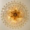 Großer Sechsstufiger Kristallglas Kronleuchter im Stil von Venini, 1960er 5