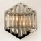 Large Venini Style Glass Sconces with Triedi Crystals, 1969, Set of 2 2