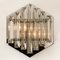 Large Venini Style Glass Sconces with Triedi Crystals, 1969, Set of 2, Image 2