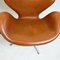 Sedia Swan in pelle marrone di Arne Jacobsen per Fritz Hansen, Immagine 15
