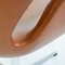 Sedia Swan in pelle marrone di Arne Jacobsen per Fritz Hansen, Immagine 16