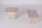 Travertine End Tables, Set of 2 3
