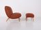 Easy Chair and Ottoman by Norman Bel Geddes, 1950s, Set of 2 10