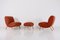 Easy Chair and Ottoman by Norman Bel Geddes, 1950s, Set of 2 1