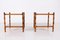 Caned Bamboo and Brass End Tables, 1970s, Set of 2, Image 3