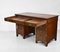Antique Edwardian Mahogany Pedestal Desk with Leather Top from Graves & Sons, Image 12
