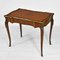 French Kingwood Parquetry & Gilt Metal Serpentine Side Table with Drawer, 1910s 1
