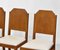 Art Deco Oak and Leather Dining Chairs, Set of 4, Image 4