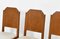 Art Deco Oak and Leather Dining Chairs, Set of 4, Image 5