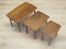 Danish Walnut Coffee Tables, 1960s, Set of 3 7