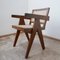 Teak und Schilfrohr Chandigarh Bürostuhl von Pierre Jeanneret, 1956 1