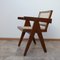 Silla de oficina Chandigarh de caña y teca de Pierre Jeanneret, 1956, Imagen 2