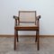 Teak and Cane Chandigarh Office Chair by Pierre Jeanneret, 1956, Image 14
