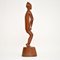 Vintage Jamaican Carved Walnut Sculpture by K. Tekroade, 1960s 10