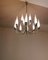 Italian Murano Glass & Nickel-Plated Brass 12-Light Chandelier in the style of Stilnovo, 1950s, Image 9