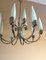 Italienischer Kronleuchter aus Muranoglas & vernickeltem Messing mit 12 Leuchten im Stil von Stilnovo, 1950er 5