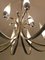 Italienischer Kronleuchter aus Muranoglas & vernickeltem Messing mit 12 Leuchten im Stil von Stilnovo, 1950er 10