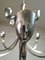 Lámpara de araña italiana de cristal de Murano y latón niquelado con 12 luces, años 50, Imagen 11
