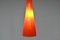 Italian Venini Style Orange Glass Pendant Lamp, 1960s 9