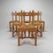 Chaises de Salon Vintage en Chêne et Paille, 1950s, Set de 6 2