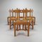 Vintage Oak & Straw Dining Chairs, 1950s, Set of 6 2