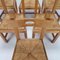 Vintage Oak & Straw Dining Chairs, 1950s, Set of 6 3