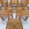 Vintage Oak & Straw Dining Chairs, 1950s, Set of 6, Image 3