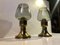 English Smoked Glass & Brass Candleholders by Martin Roehlen for Mason Standex International Ltd, 1970s, Set of 2, Image 3
