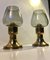 English Smoked Glass & Brass Candleholders by Martin Roehlen for Mason Standex International Ltd, 1970s, Set of 2, Image 2