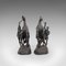 Antique French Bronze Horse Statues, Set of 2, Image 4