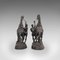 Antique French Bronze Horse Statues, Set of 2, Image 5