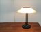 Vintage Postmodern Glass & Metal Table Lamp 17