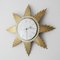 Mid-Century Starburst Brass Wall Clock from Metamec, 1950s 3