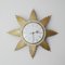 Mid-Century Starburst Brass Wall Clock from Metamec, 1950s 2
