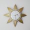 Mid-Century Starburst Brass Wall Clock from Metamec, 1950s, Image 2