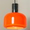 Orange Blown Glass Pendant Light from Peill & Putzler, 1970s 2