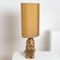 Große Tischlampe aus Keramik mit Maßgefertigtem Lampenschirm aus Seide von René Houben für Bernard Rooke, 1960er 12
