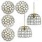 Circle Iron and Bubble Glass Sconces from Glashütte, 1960s, Set of 6, Image 1