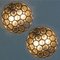 Circle Iron and Bubble Glass Sconces from Glashütte, 1960s, Set of 6 8