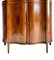 19th-Century Victorian Mahogany Inlaid Serpentine Shaped Display Cabinet 3