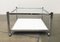 Table Basse Space Age Vintage en Chrome et Verre 1