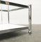 Table Basse Space Age Vintage en Chrome et Verre 19