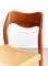 Vintage Danish No. 71 Dining Chairs by Niels O. Moller for J. L Moller, 1960s, Set of 4 3