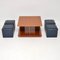 Table Basse Vintage en Teck avec Tabourets Gigognes, 1960s, Set de 5 2