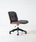 Black Leather Swivel Chair by Ico Luisa Parisi for MIM, 1960s 1