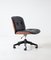 Black Leather Swivel Chair by Ico Luisa Parisi for MIM, 1960s, Image 1